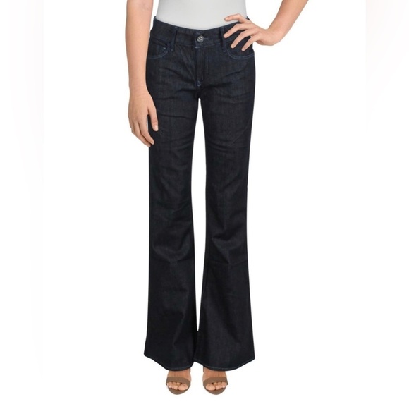 Black Orchid Dark Wash Mid Rise Flare Jeans in Blue, Size 25 #233 - Picture 1 of 14
